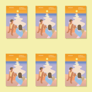 Panel showing six identical images of the cover of the novel ZIGZAGS by Kamala Puligandla